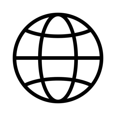 Dünya çapında lojistik kavramı, beyaz arkaplanda Globe simgesi, vektör illüstrasyonu