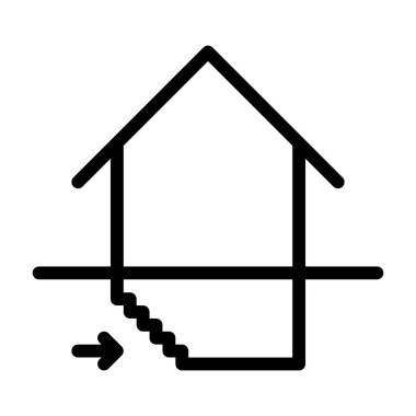 Ev simgesi mahzeni, vektör illüstrasyonu