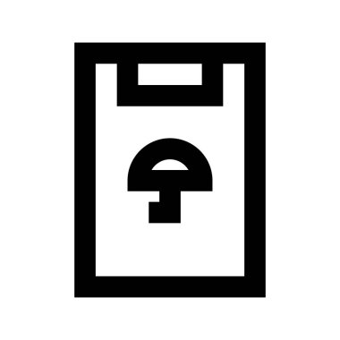 Beyaz arkaplanda Umbrella simgesi, vektör illüstrasyonu