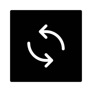 Sync Arrows simgesi, vektör illüstrasyonu 