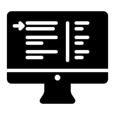 Arama Motoru Seo simgesi, vektör illüstrasyonu