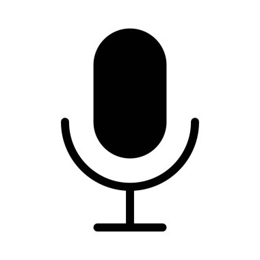 mikrofon simgesi, vektör illüstrasyonu