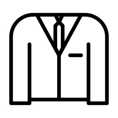 Takım elbise simgesi, vektör illüstrasyonu