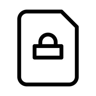 Beyaz arkaplan üzerindeki belge simgesi, vektör illüstrasyonu