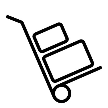 Dolly Lojistik simgesi, vektör illüstrasyonu