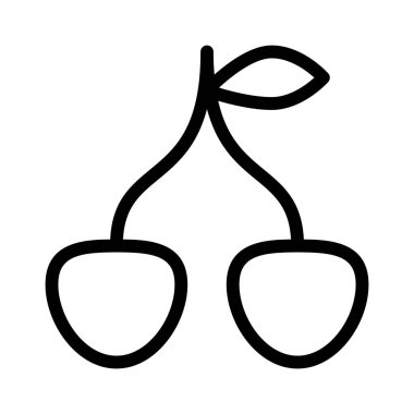 Kiraz simgesi, vektör illüstrasyonu