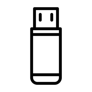 Usb Flash Depolama simgesi, vektör illüstrasyonu