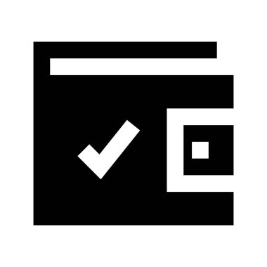 Cüzdan simgesi, vektör illüstrasyonu  