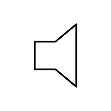 Hoparlör simgesi, vektör illüstrasyonu