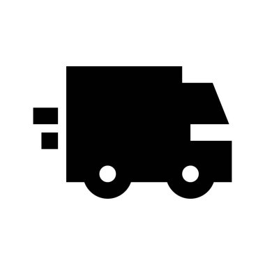  kamyon simgesi, vektör illüstrasyonu  