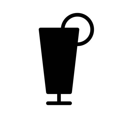 Kokteyl simgesi, vektör illüstrasyonu