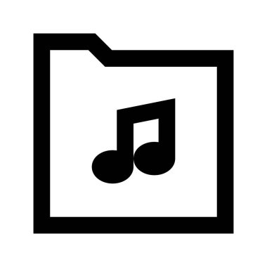 Beyaz arkaplanda müzik simgesi olan dizin, vektör illüstrasyonu