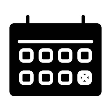 Bitiş Tarihi simgesi, vektör illüstrasyonu