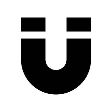 Beyaz arkaplanda mıknatıs şıklatma simgesi, vektör illüstrasyonu