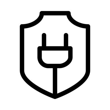 Güç Koruması simgesi, vektör illüstrasyonu 