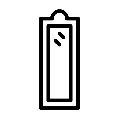 Ayna Mobilya İç simgesi, vektör illüstrasyonu