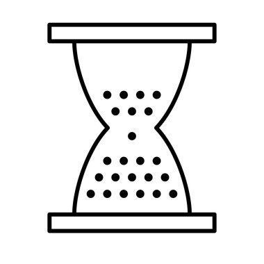 Kum saati simgesi, vektör illüstrasyonu