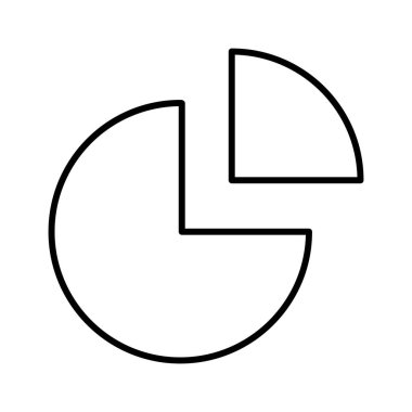 Pasta çizelgesi simgesi, vektör illüstrasyonu