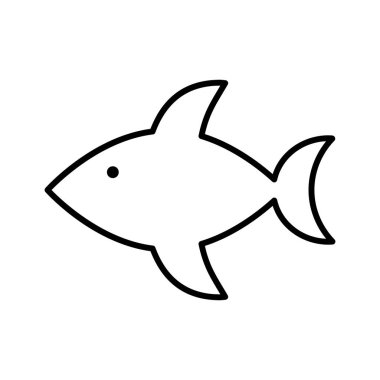 balık simgesi, vektör illüstrasyonu