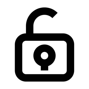 Beyaz arkaplanda kilitlenmiş simge, vektör illüstrasyonuName