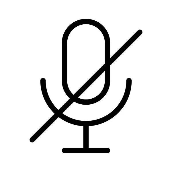 Mikrofonsymbol Vektorillustration — Stockvektor