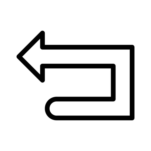Ikona Backarrow Vektorová Ilustrace — Stockový vektor