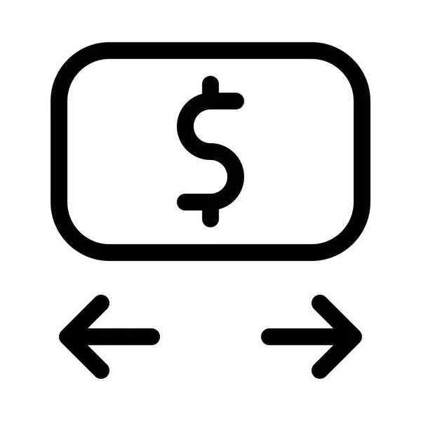 Bureau Change Icône Dollar Illustration Vectorielle — Image vectorielle