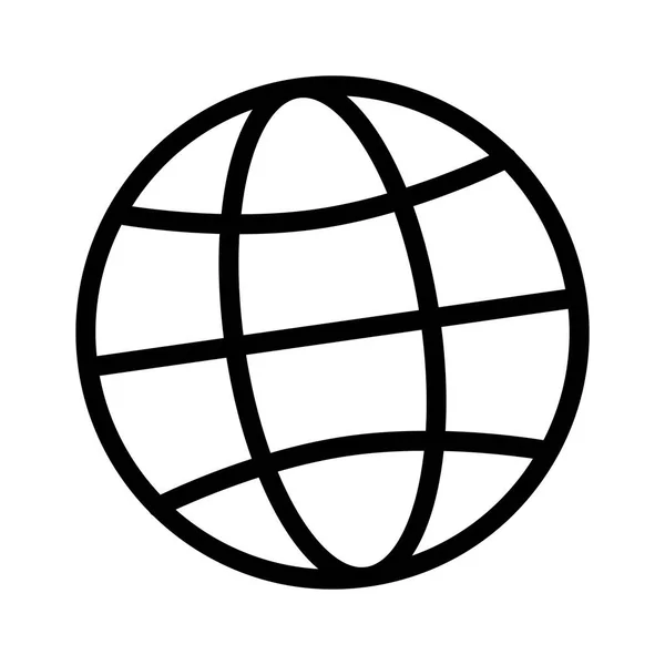 Worldwide Logistics Koncepcja Ikona Globu Białym Tle Ilustracja Wektor — Wektor stockowy