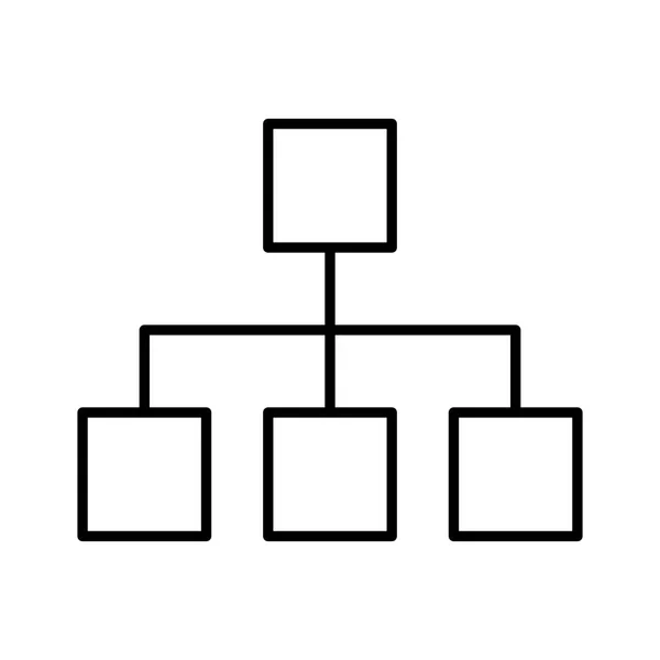 Значок Иерархии Карты Сайта Векторная Иллюстрация — стоковый вектор