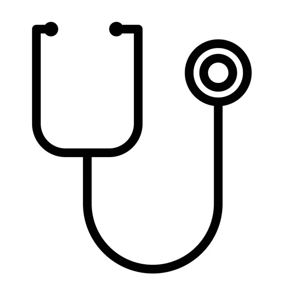 Stethoscope Icon White Background Vector Illustration — Stock Vector