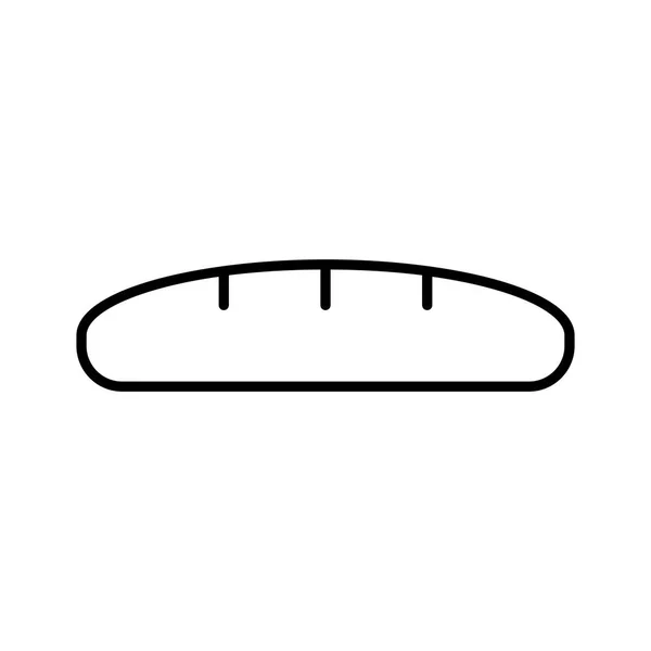 Baguette Symbol Vektorillustration — Stockvektor