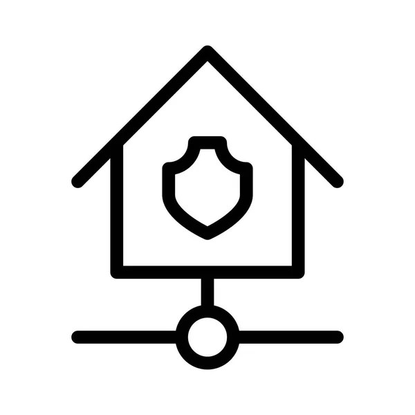 Home Schutz Symbol Auf Weißem Hintergrund Vektorillustration — Stockvektor