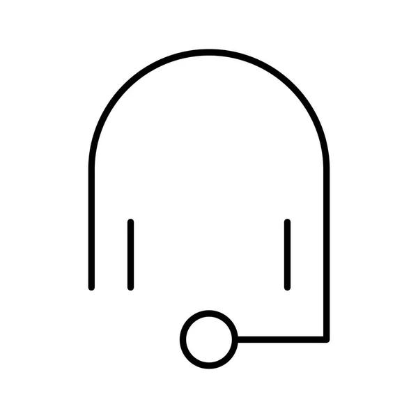 Headset Ikon Vit Bakgrund Vektor Illustration — Stock vektor