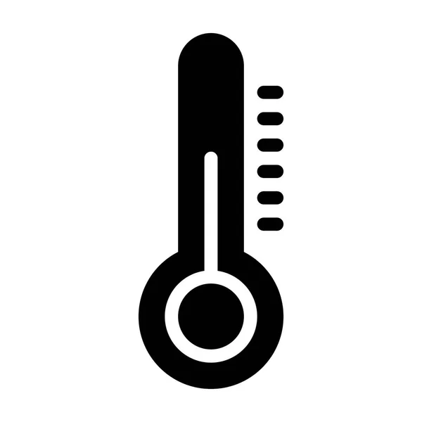 Thermometer Pictogram Witte Achtergrond Vector Illustratie — Stockvector