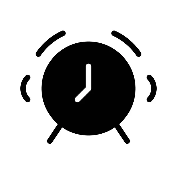 Icono Alarma Sobre Fondo Blanco Ilustración Vectorial — Vector de stock