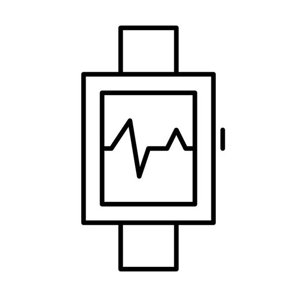 Puls Watch Heart Medicine Icoon Vector Illustratie — Stockvector
