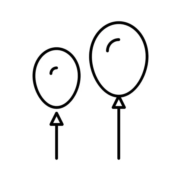 Balloons Icon Vector Illustration — Stock Vector