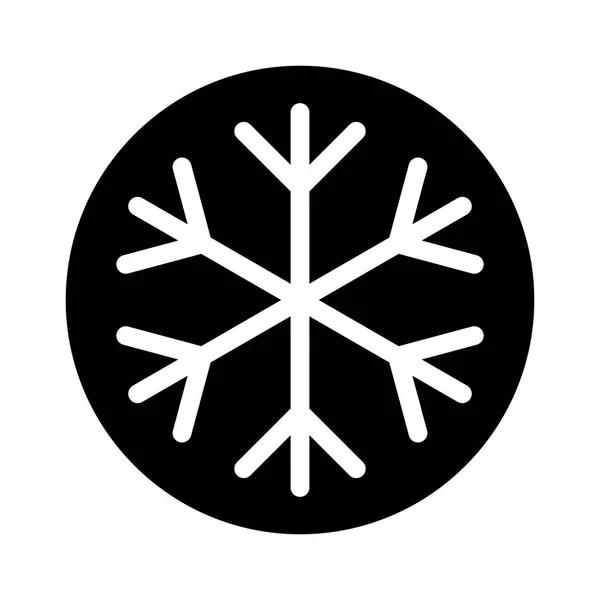 Snöflinga Vinterikon Vektor Illustration — Stock vektor