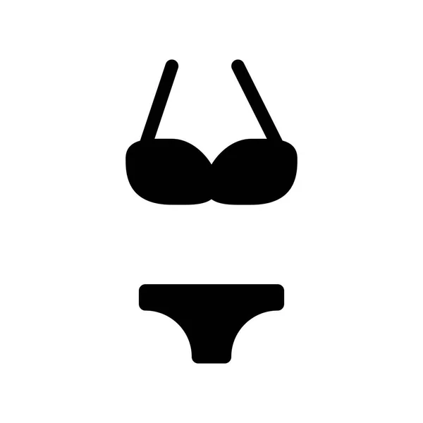 Bikini Icoon Vector Illustratie — Stockvector