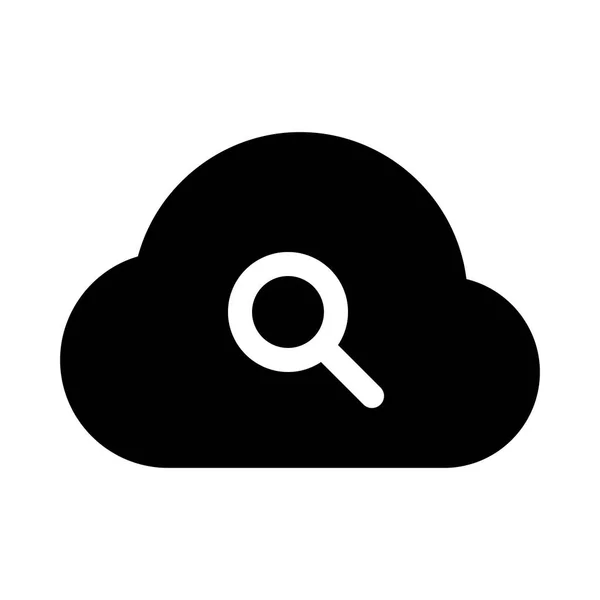 Cloud Network Icono Sobre Fondo Blanco Ilustración Vectorial — Vector de stock