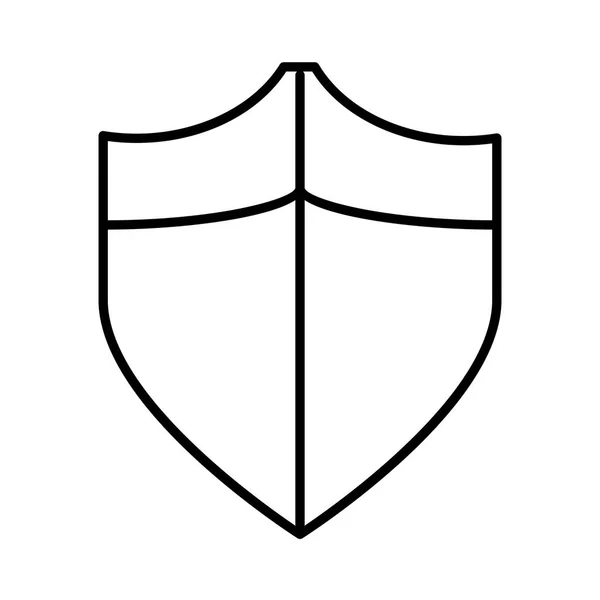Ícone Proteção Bloqueio Fundo Branco Ilustração Vetorial — Vetor de Stock