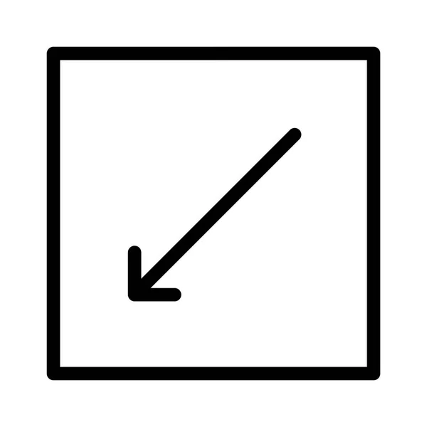 Diagonální Ikona Šipka Vlevo Dolů Vektor — Stockový vektor