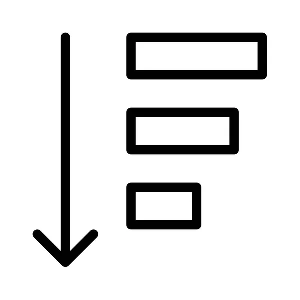 Sortieren Betrag Symbol Vektorillustration — Stockvektor
