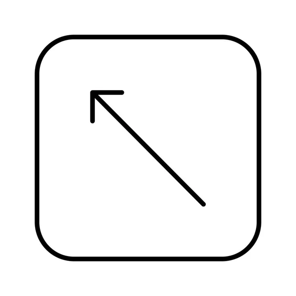 Diagonal Left Arrow Icon Vector — 스톡 벡터