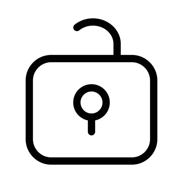 Unlocked Lock Icon White Background Vector Illustration — Stock Vector