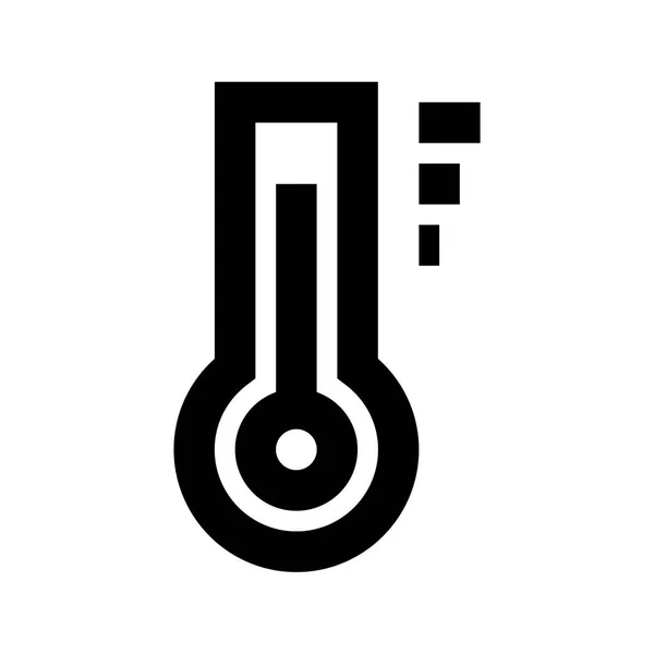 Thermometer Pictogram Witte Achtergrond Vector Illustratie — Stockvector