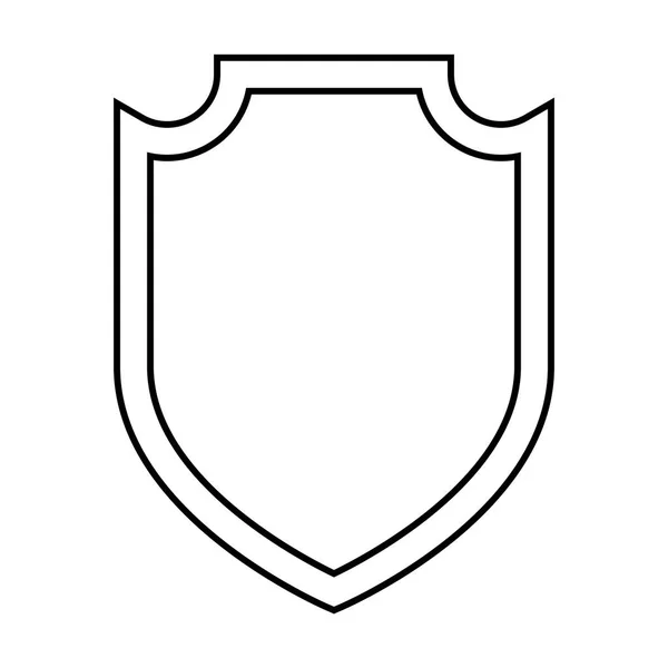 Icono Escudo Sobre Fondo Blanco Ilustración Vectorial — Vector de stock