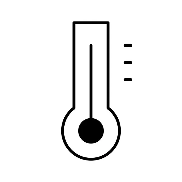 Beyaz Arkaplanda Termometre Simgesi Vektör Illüstrasyonu — Stok Vektör