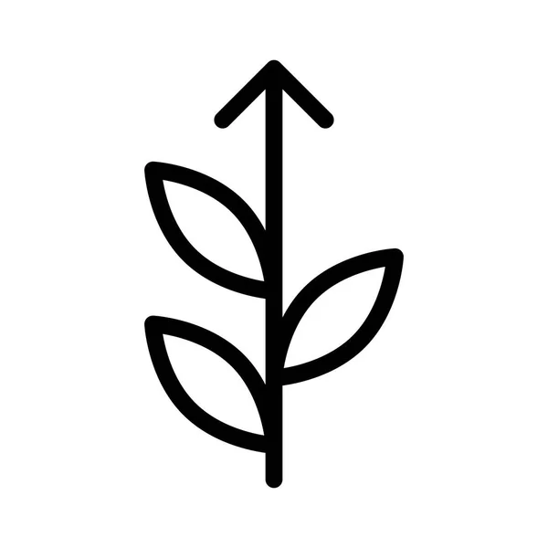 Icono Planta Creciente Ilustración Vectorial — Vector de stock