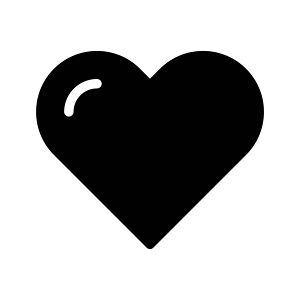 Coração Amor Ícone Vetor — Vetor de Stock